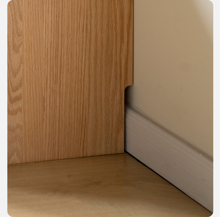 Oak Solid Wood Multifunctional High Section Nightstand)