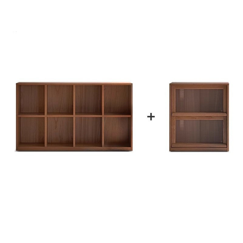 Combination bookshelf , floor shelf Oak solid wood"