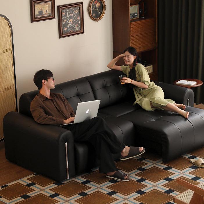 Fabric Electric Italian Style Sitting and Sleeping Sofa.