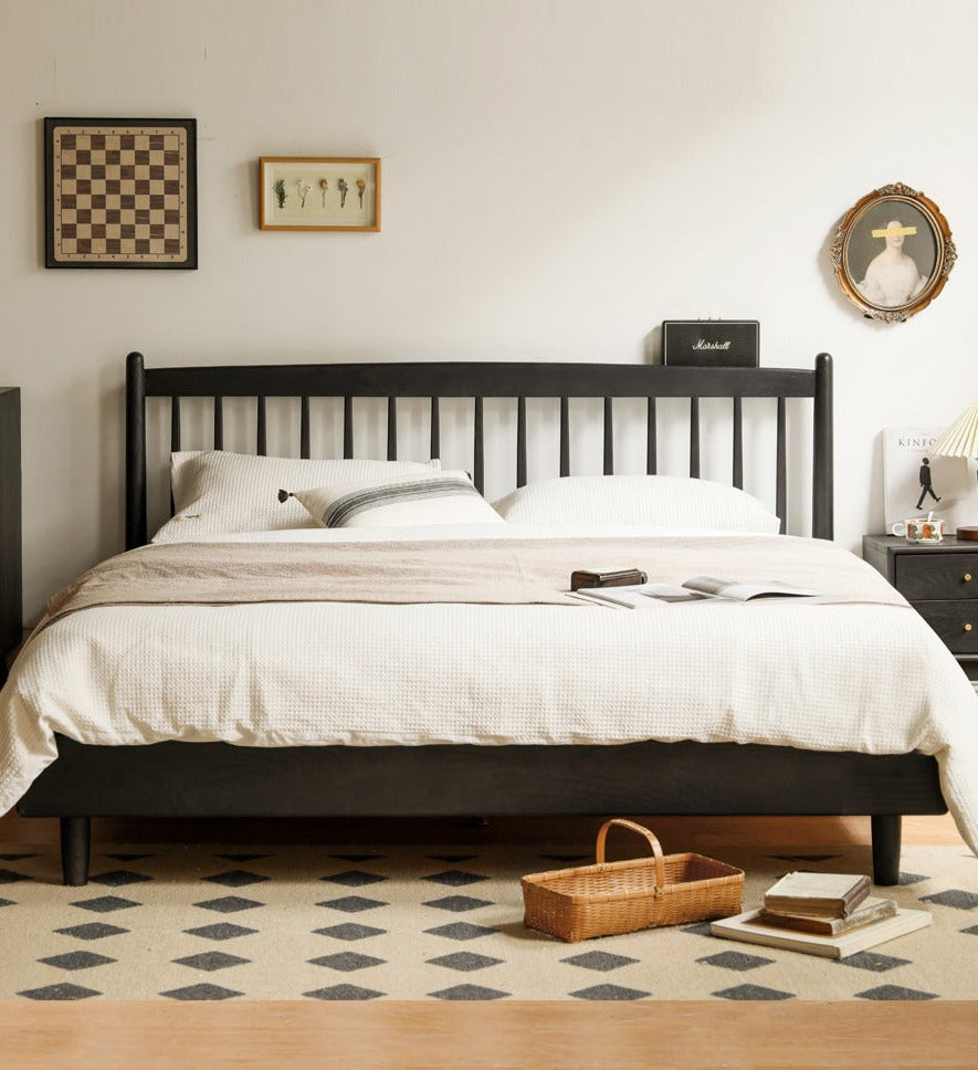 Oak Solid Wood Vintage Bed