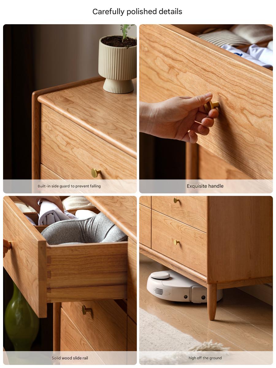 Cherry Solid Wood Chest Of Drawers