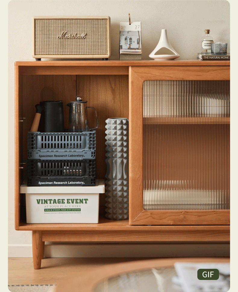 Cherry Solid Wood Ultra-thin Sideboard