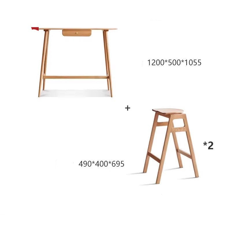 Oak, Cherry Solid Wood Bar Table