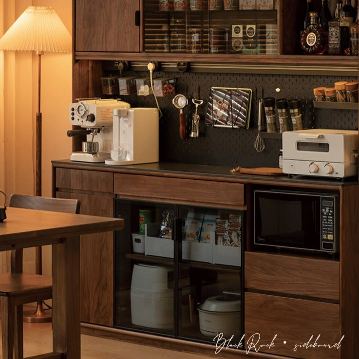 Black Walnut, South American Walnut Solid Wood Sideboard, Buffet Cabinet