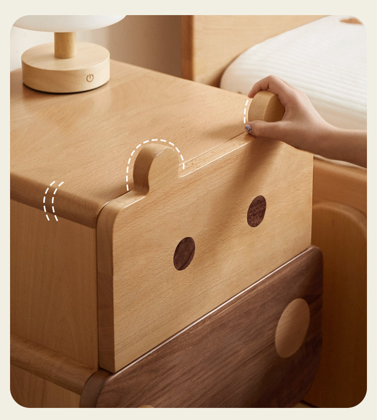 Beech Solid Wood Creative Сhildren's Nightstand