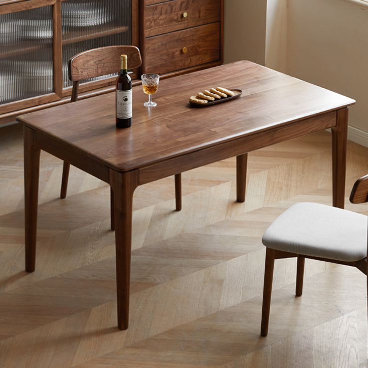 Black Walnut Solid Wood Rectangular Long Dining Table