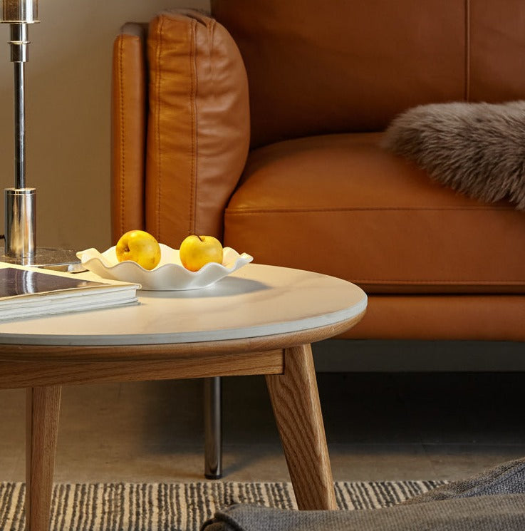 Oak, Black Walnut Solid Wood Coffee Table Slate Top