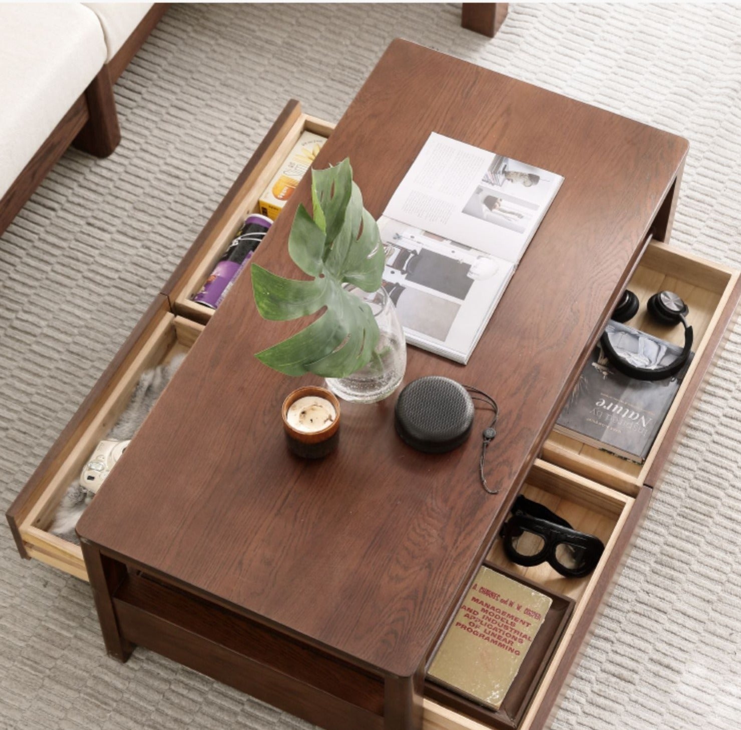 Oak, Ash Solid Wood Luxury Coffee Table
