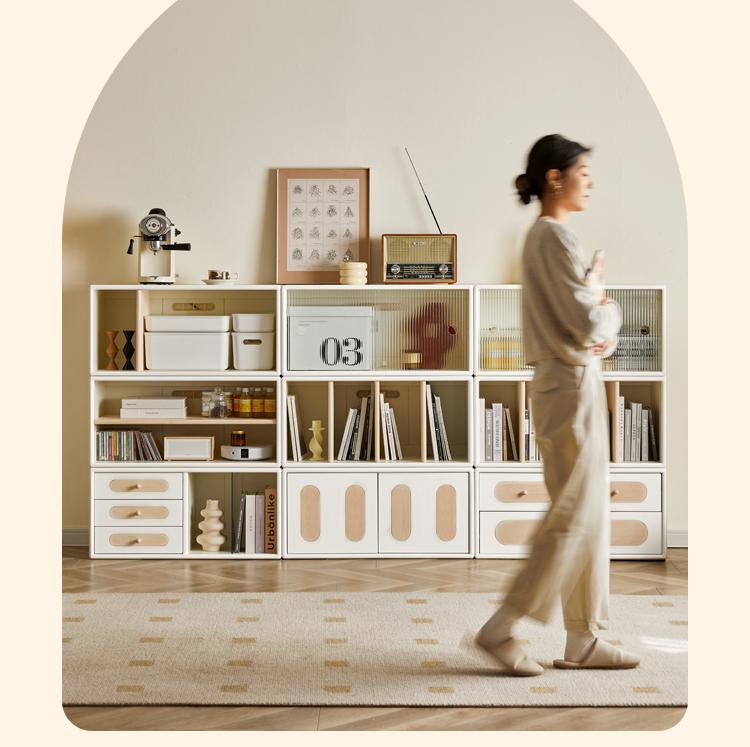 Rubber Solid wood Free Combination TV Cabinet.