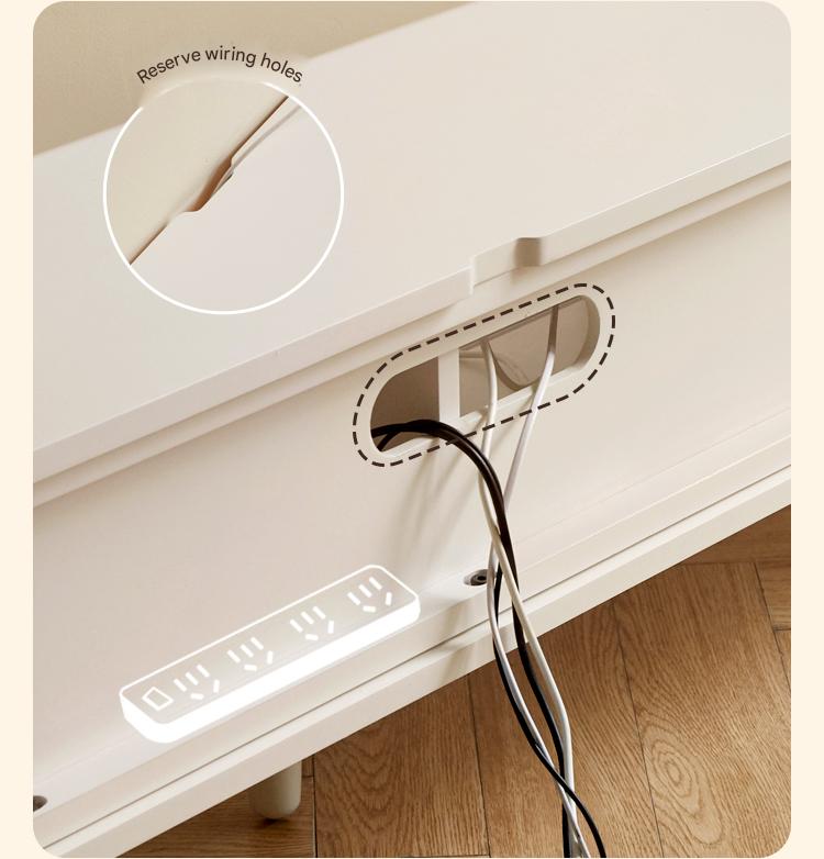 Rubber Solid wood Light Luxury Modern TV Cabinet.