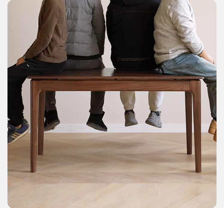 Black Walnut Solid Wood Rectangular Long Dining Table