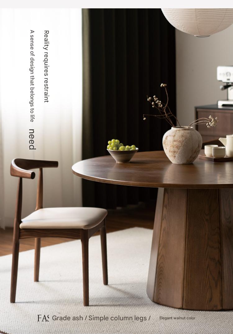 Ash, Black Walnut Solid Wood Modern Large Dining Table