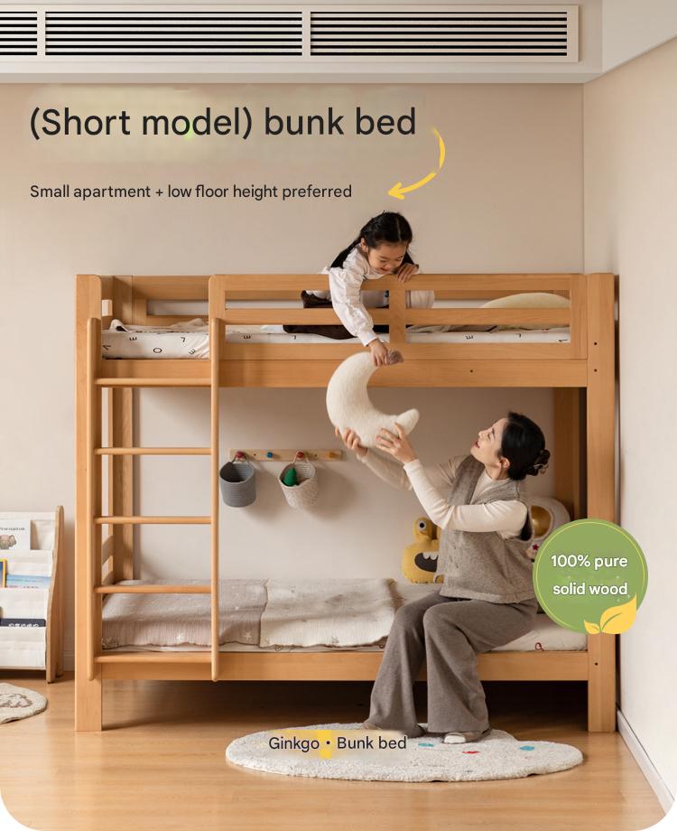 Beech, Birch Solid Wood Bunk Bed.