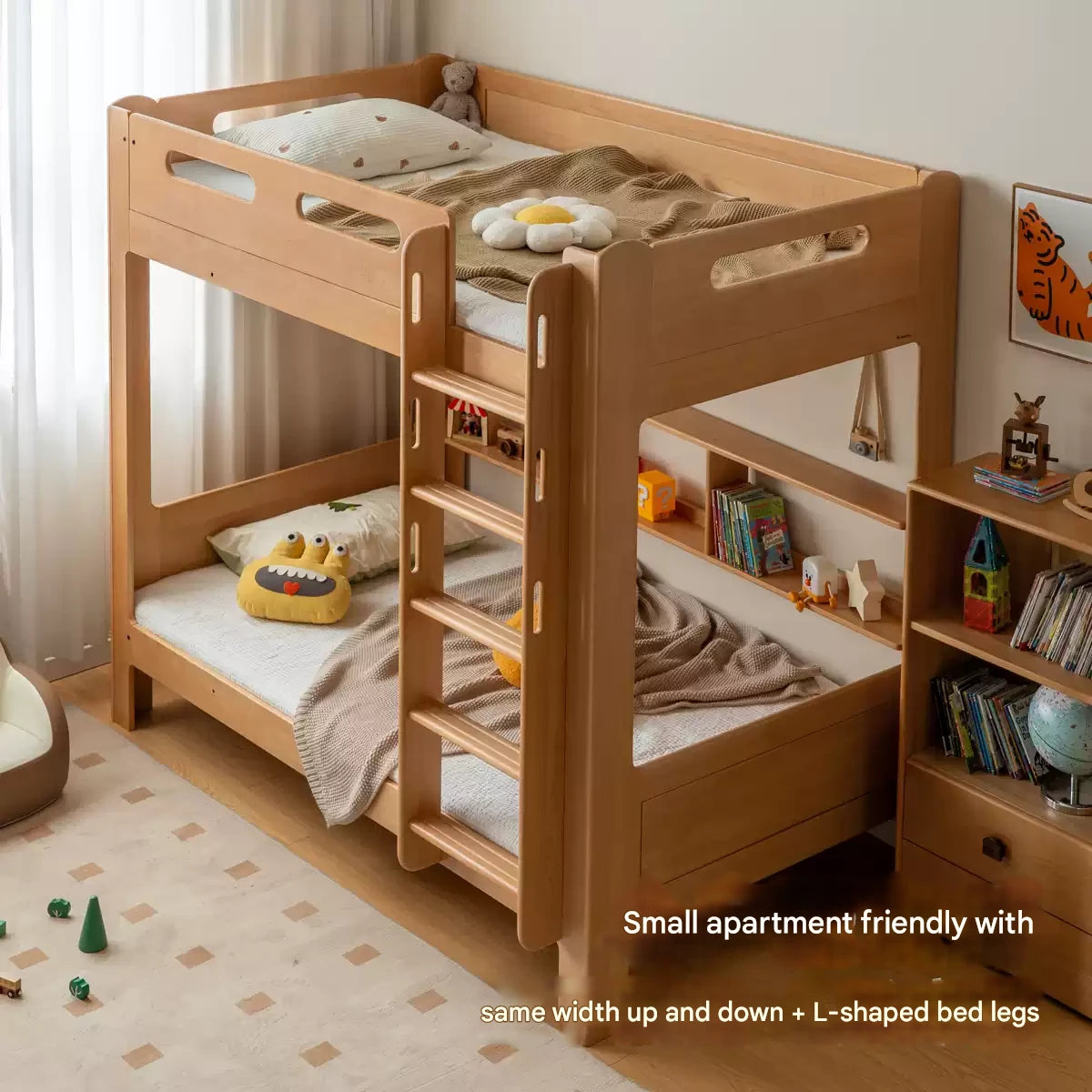 Beech, Rubberwood solid wood Bunk Bed.
