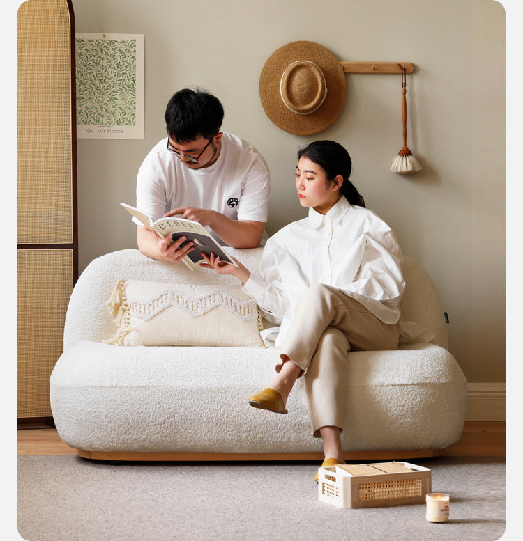 Lamb Fleece Faux Shearling Sofa.