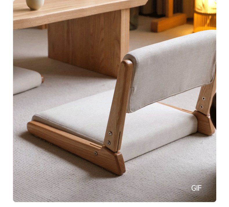 Oak Solid Wood Foldable Low Chair