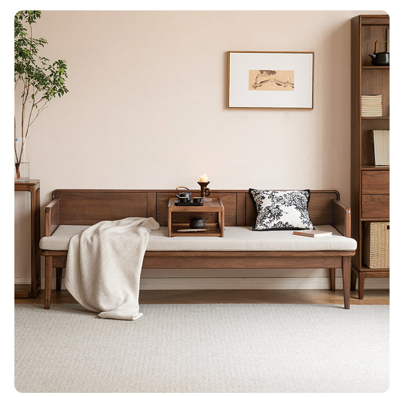 Black Walnut, Oak solid wood Bed New Chinese Style.