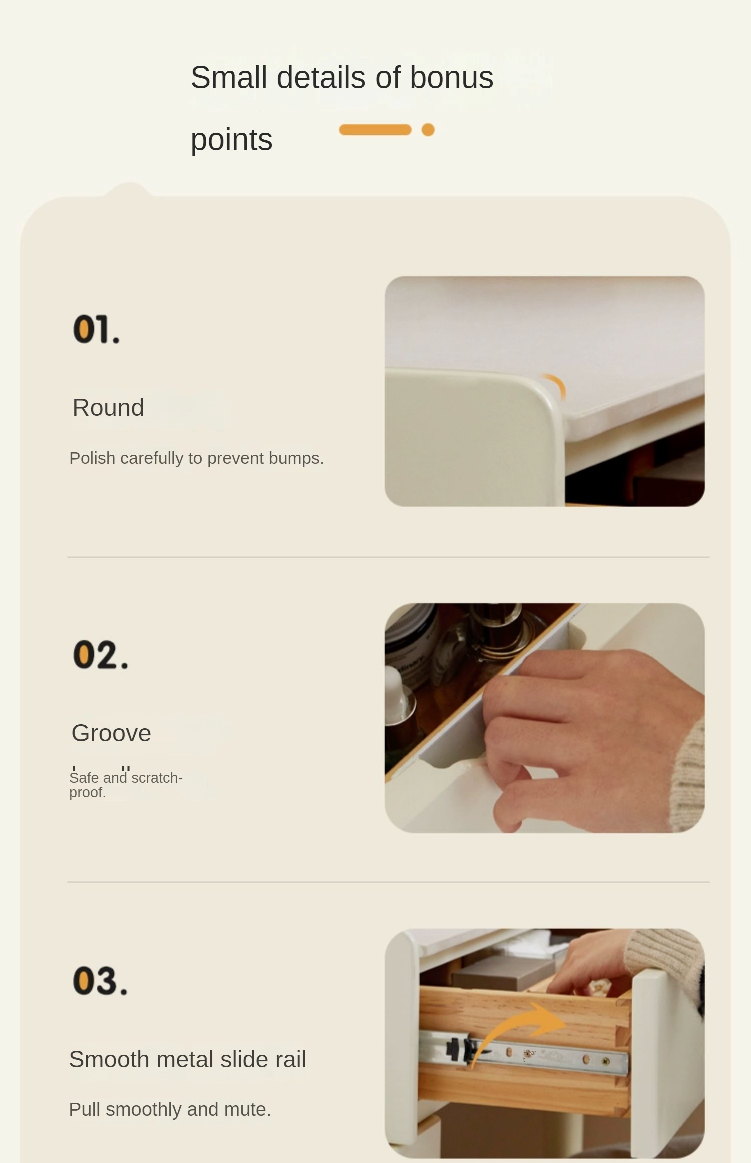 Pine Solid Wood Vanity Table Cream Style.