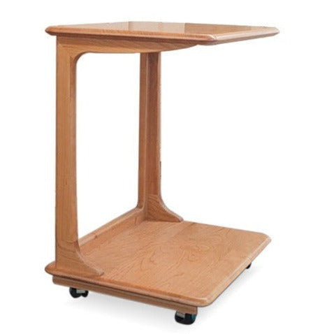 Cherry, Beech, Black Walnut, Solid Rubberwood Chic C-Shaped Side Table
