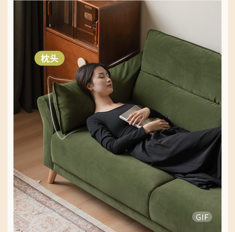 Modern High Back Fabric Sofa with Scratch Resistant Upholstery