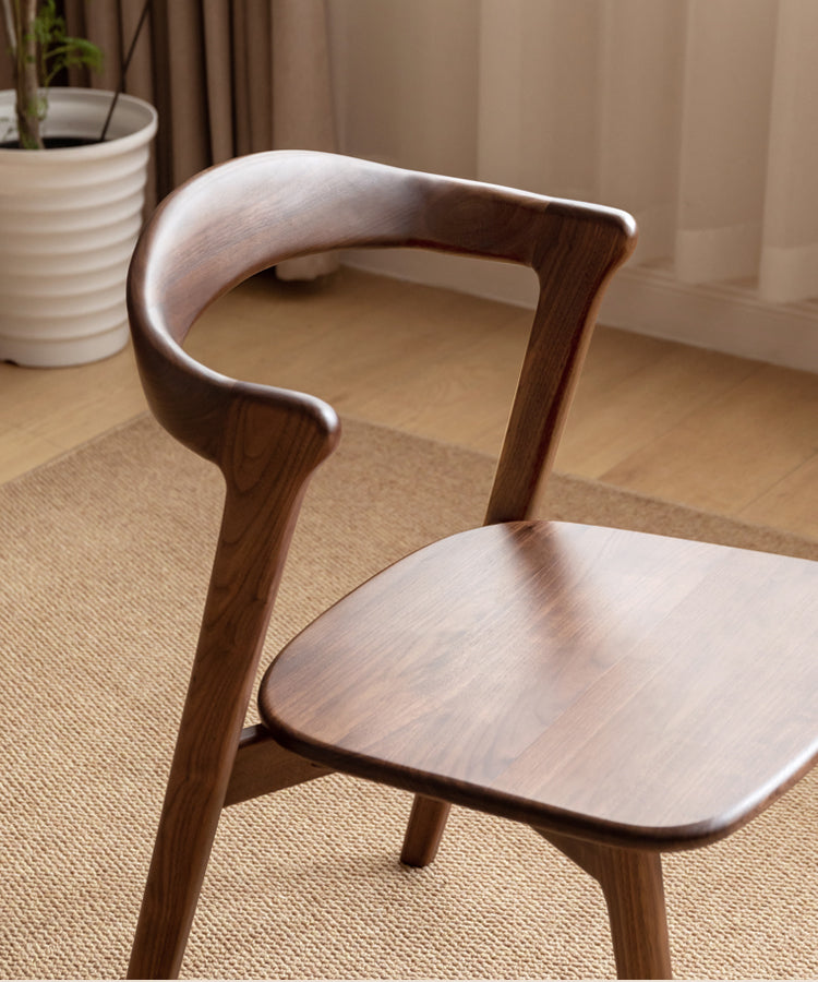 Black Walnut, Ash Solid Wood Dining Chair