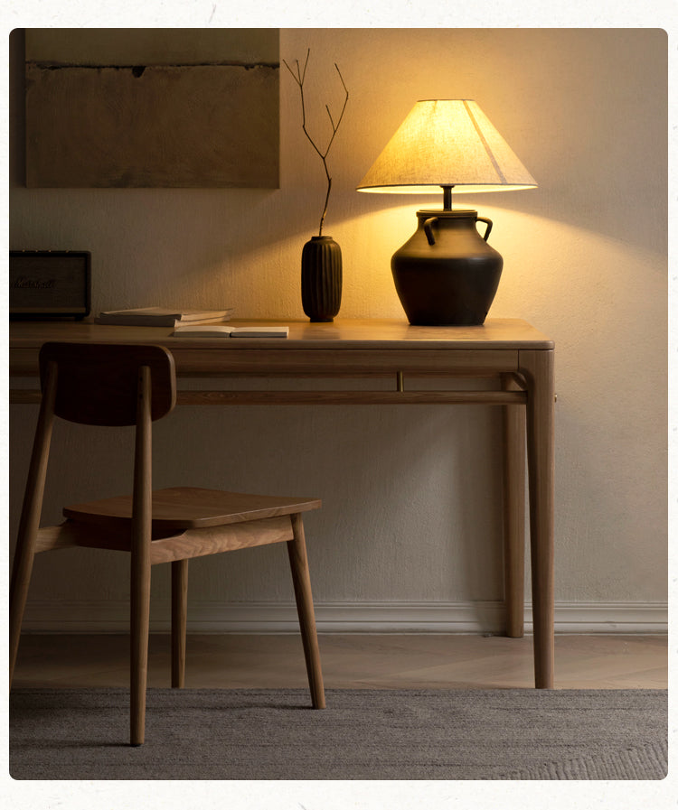 Ash Solid Wood Small-sized Modern Office Desk