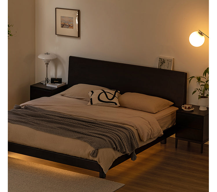 Oak Solid Wood Luminous Suspended Bed