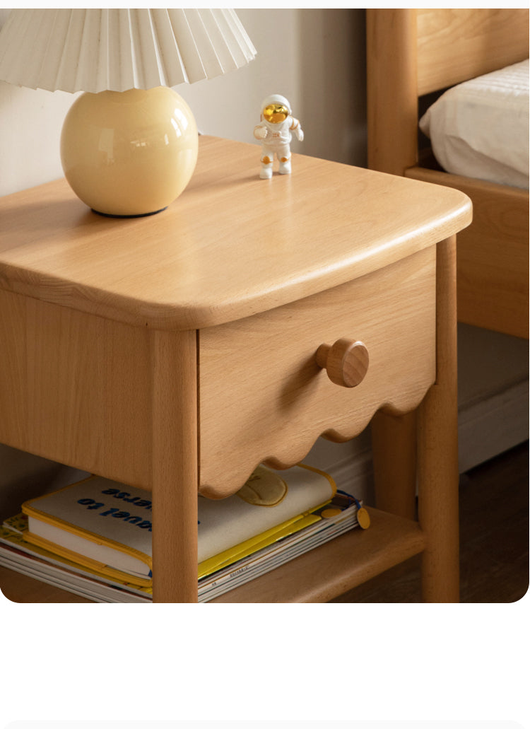 Beech, Oak Solid Wood Nightstand