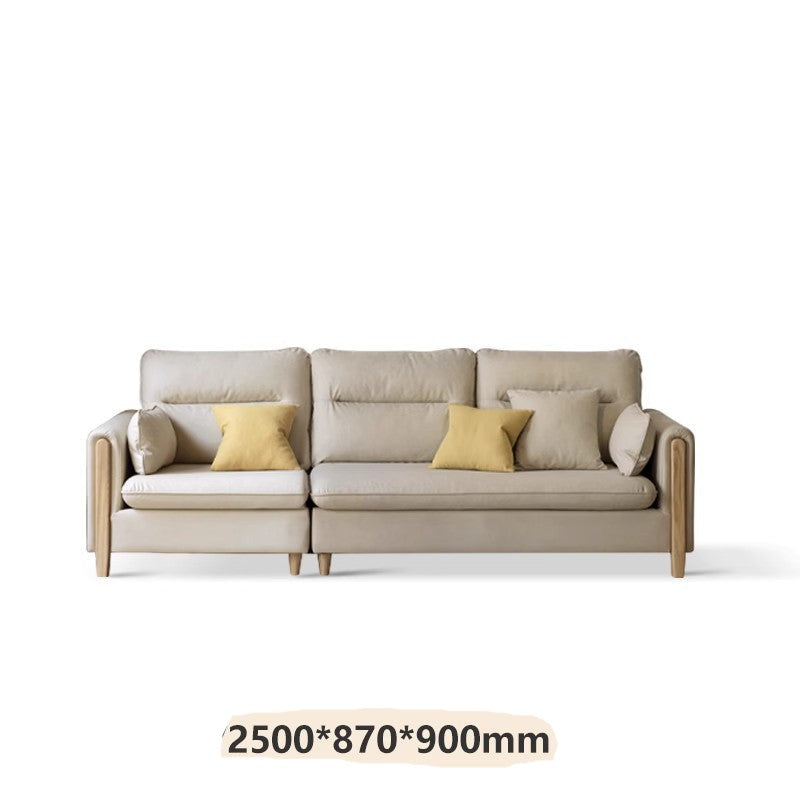 Luxury fabric sofa oak solid wood+