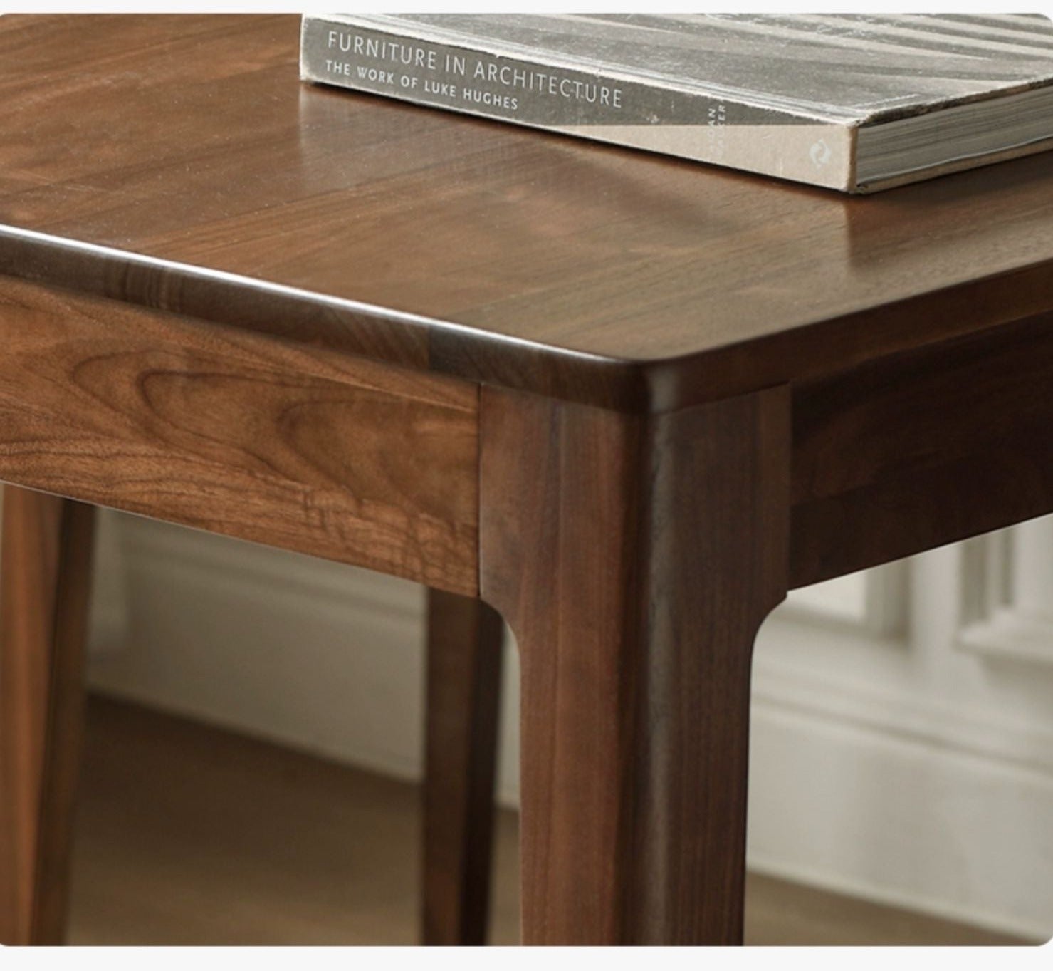 Black Walnut, Sandalwood Solid Wood Rectangular Dining Table