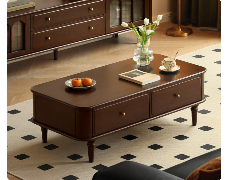 Poplar Solid Wood American Style TV Cabinet.