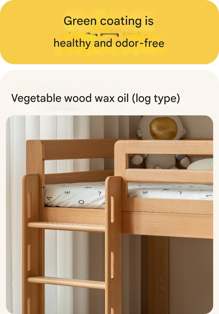 Beech, Birch Solid Wood Bunk Bed.