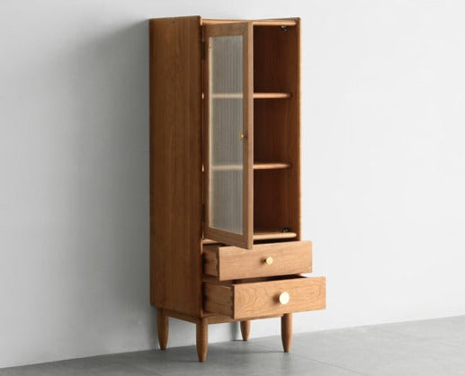 Cherry Solid Wood Japanese Retro Side Cabinet
