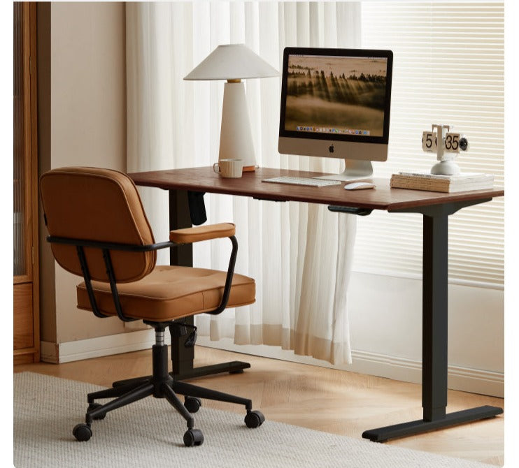 Black Walnut, Oak Solid Wood Standing Desk, Sit-Stand Electric Lift Table
