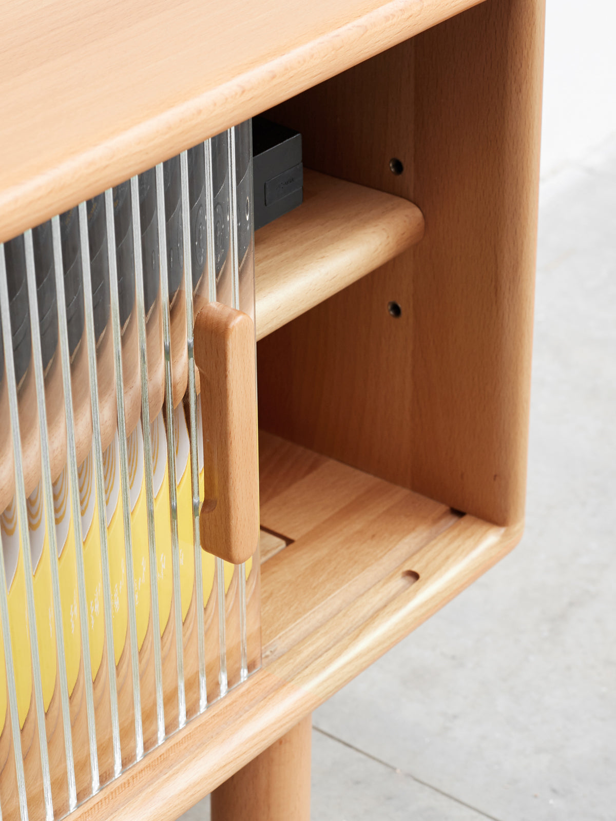 Beech Solid Wood TV Storage Cabinet.