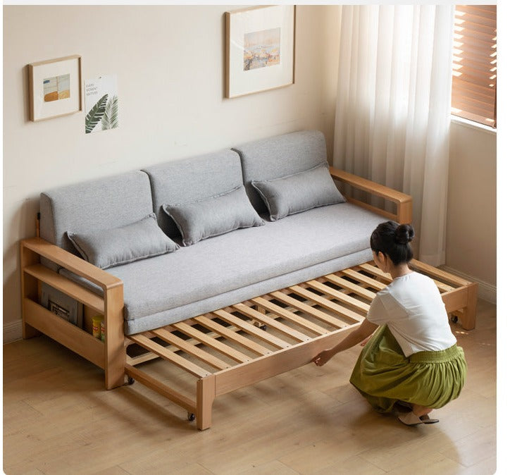 Oak, Beech Solid Wood Sleeper Sofa.