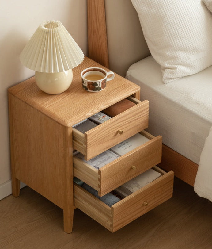 Oak, Cherry Solid Wood Nightstand