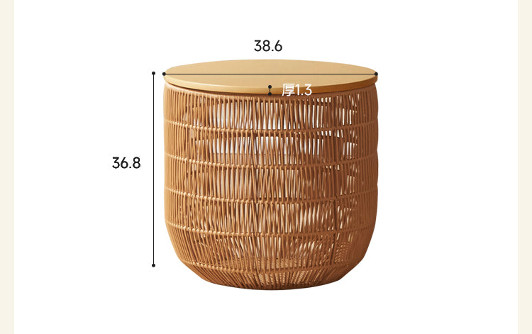 Rubber Solid Wood Cream Style Children's Toy Storage Basket