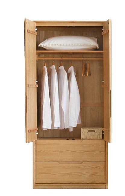Oak, Ash Solid Wood Wardrobe.