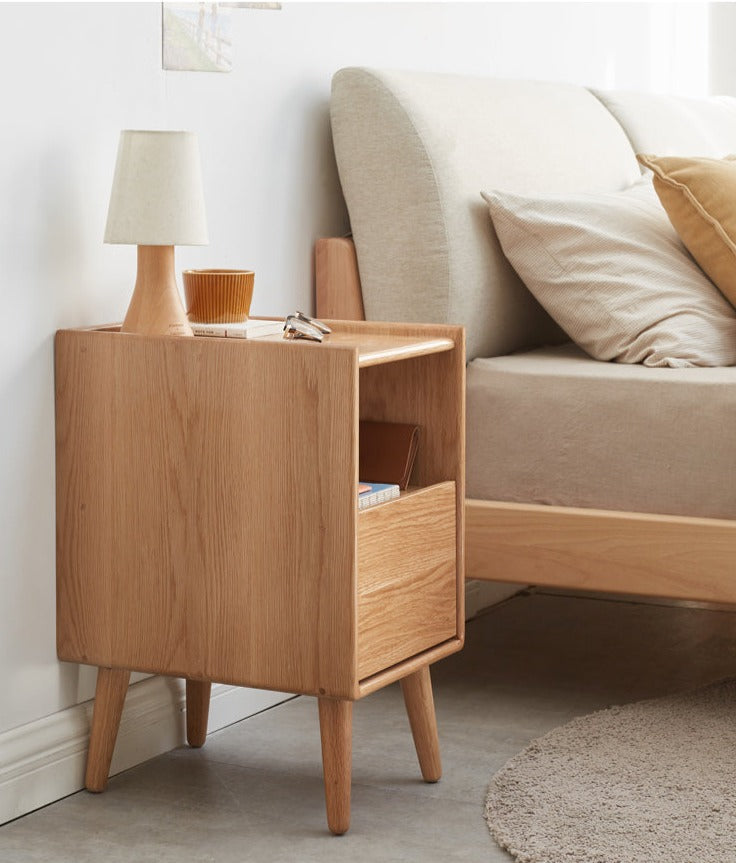 Nightstand with light solid wood"+