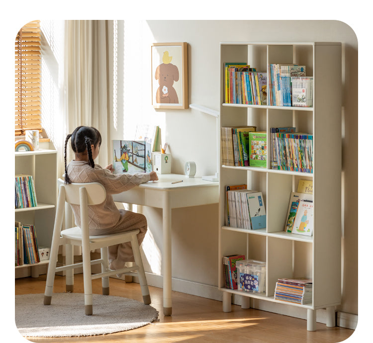 Rubber Solid Wood Cream Style Rack Combination Cabinet