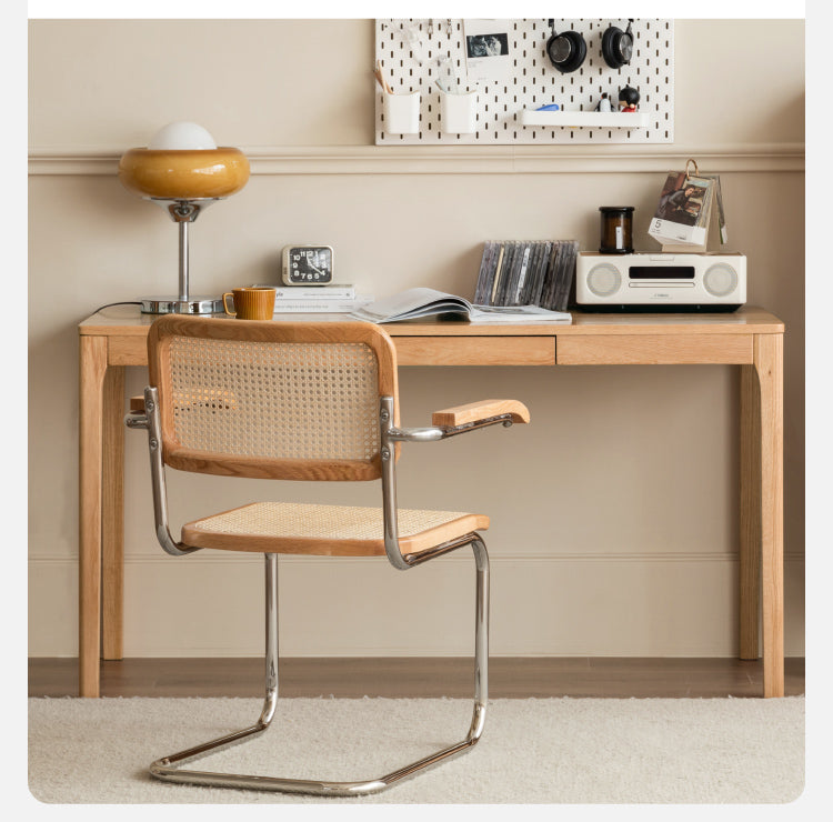 Oak Solid Wood Office Nordic Desk