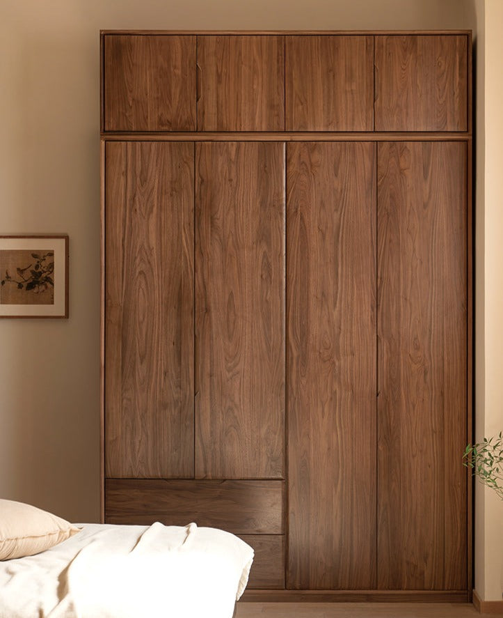 Black Walnut Solid Wood Large Wardrobe.