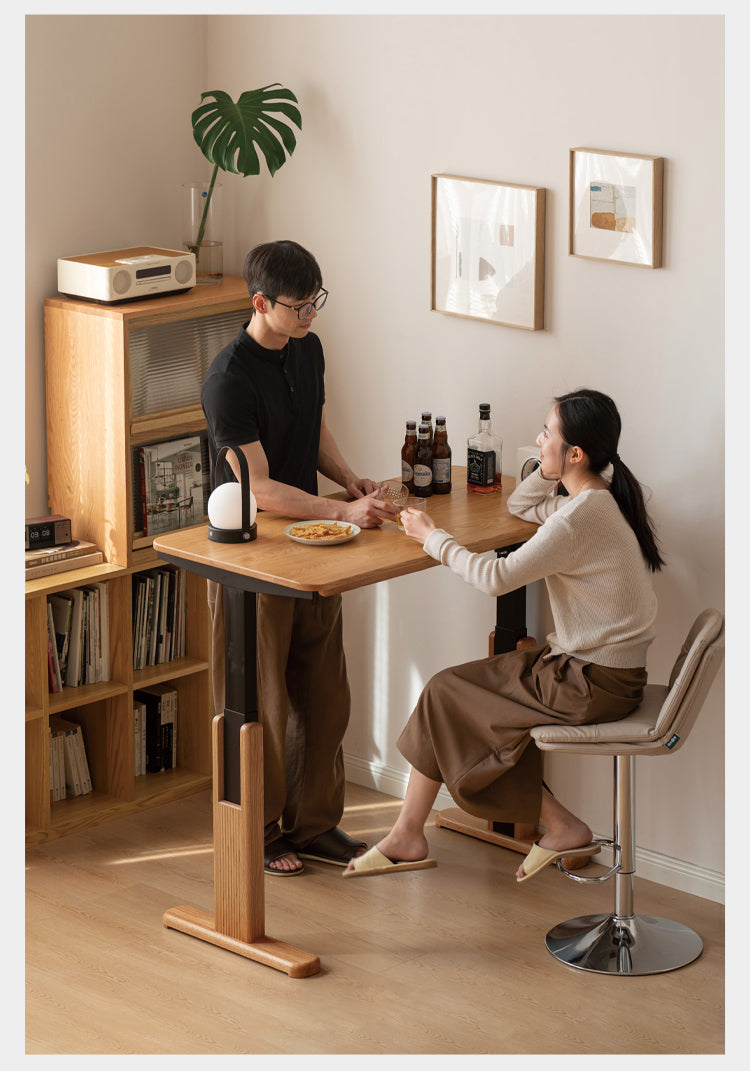 Oak, Ash Solid Wood Electric Lift Desk