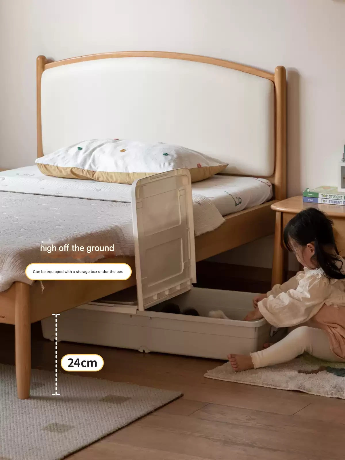 Beech solid wood Children's Soft Bed<