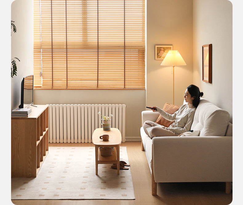 Oak Solid Wood Minimalist Ultra Narrow Coffee Table