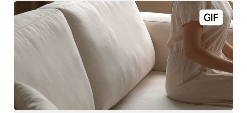 Ash Solid Wood Floor Fabric Tofu Block Sofa.