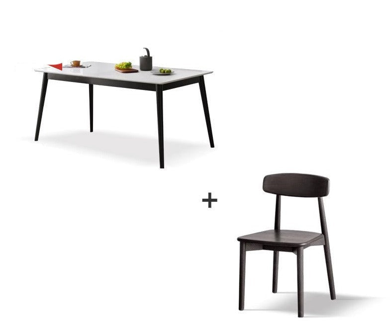 Oak Solid Wood Rock Plate Dining Table"