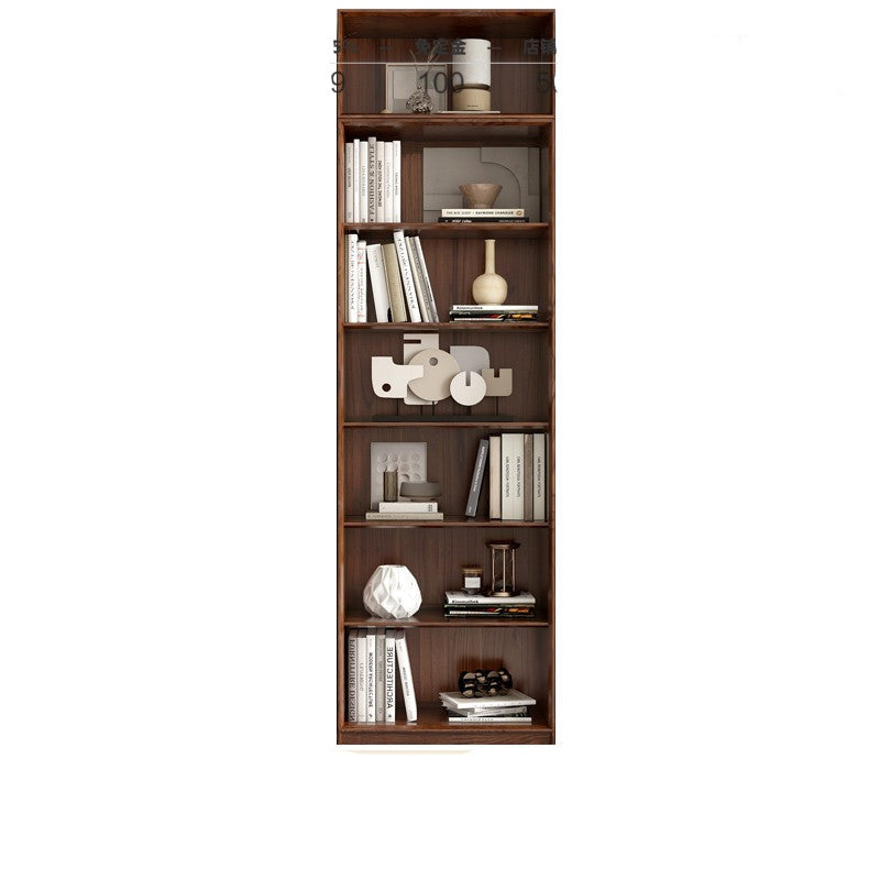 Oak Solid Wood Dust-Proof Glass Door Wall Floor-to-ceiling Bookshelf