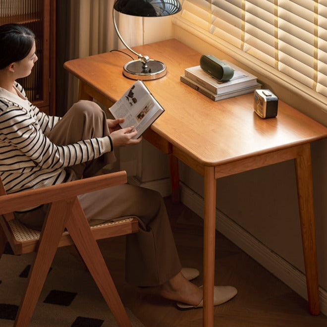 Cherry Wood FAS Grade Office Desk with Drawers
